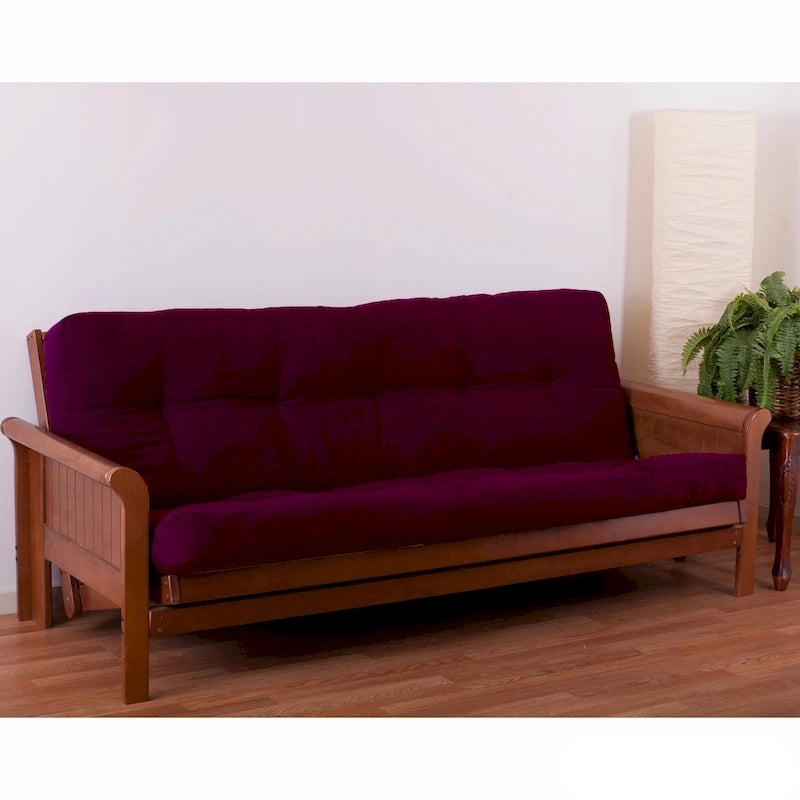 Tufted Full-Size Futon Mattress Twill Fabric Multi-Color Options