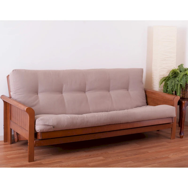 Tufted Full-Size Futon Mattress Twill Fabric Multi-Color Options