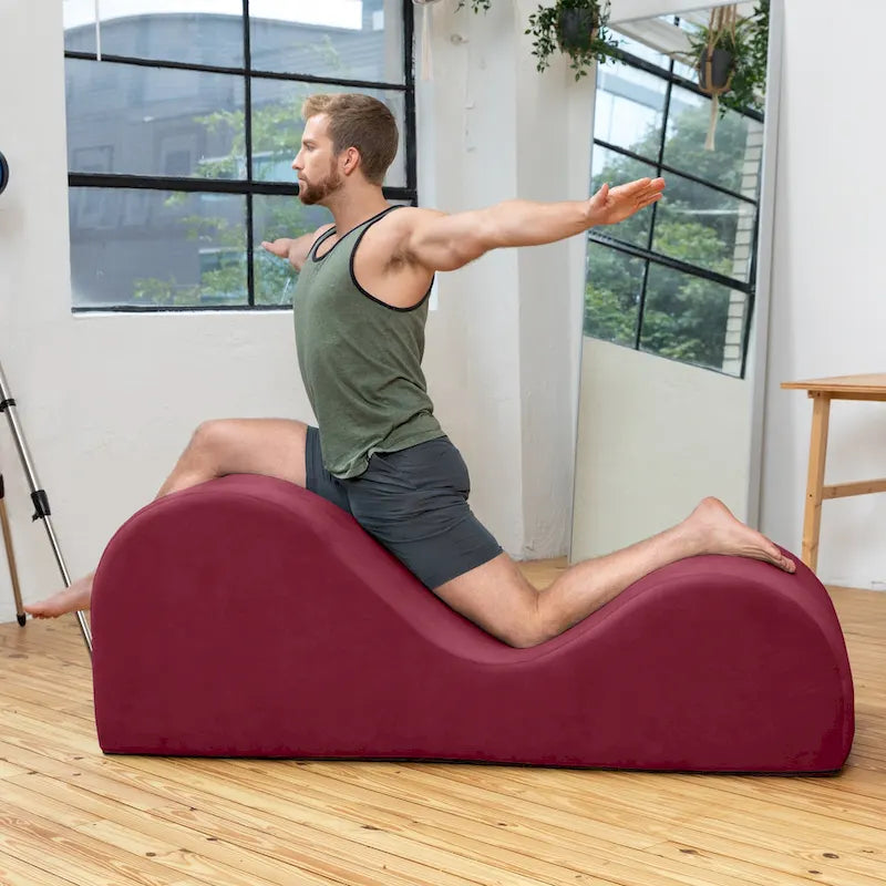 S-Shaped Chaise Lounge Chair with High-Density Foam Core and Removable Headrest