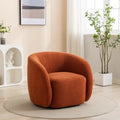 Poltroncina girevole a botte con braccioli arrotondati e rivestimento imbottito, opzioni multicolore