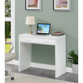 Bureau d’écriture moderne et minimaliste à tiroir unique, blanc, expresso ou noir