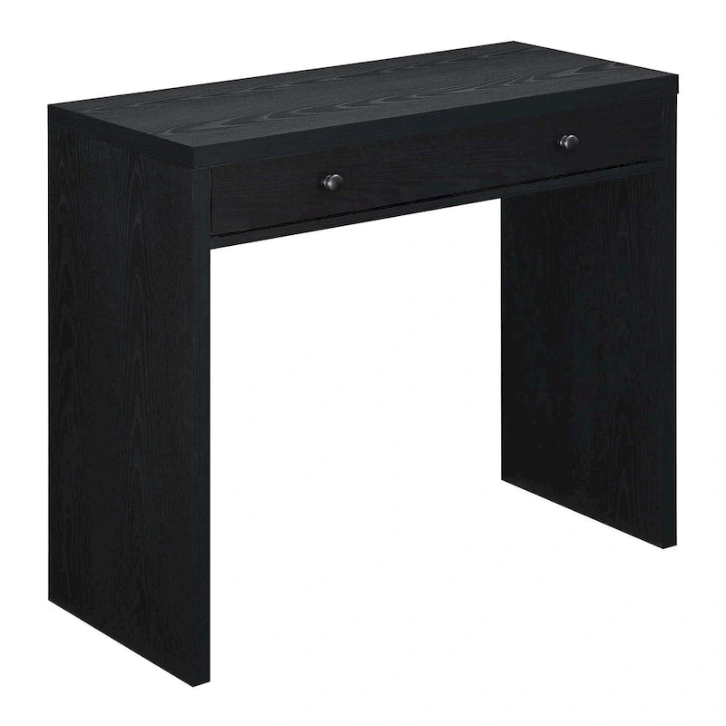 Modern Minimalist Single Drawer Writing Desk in White, Espresso or Black
