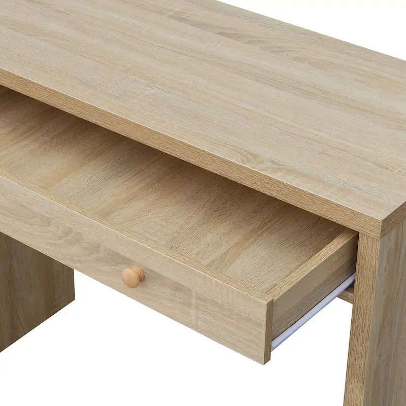 Bureau d’écriture moderne et minimaliste à tiroir unique, blanc, expresso ou noir