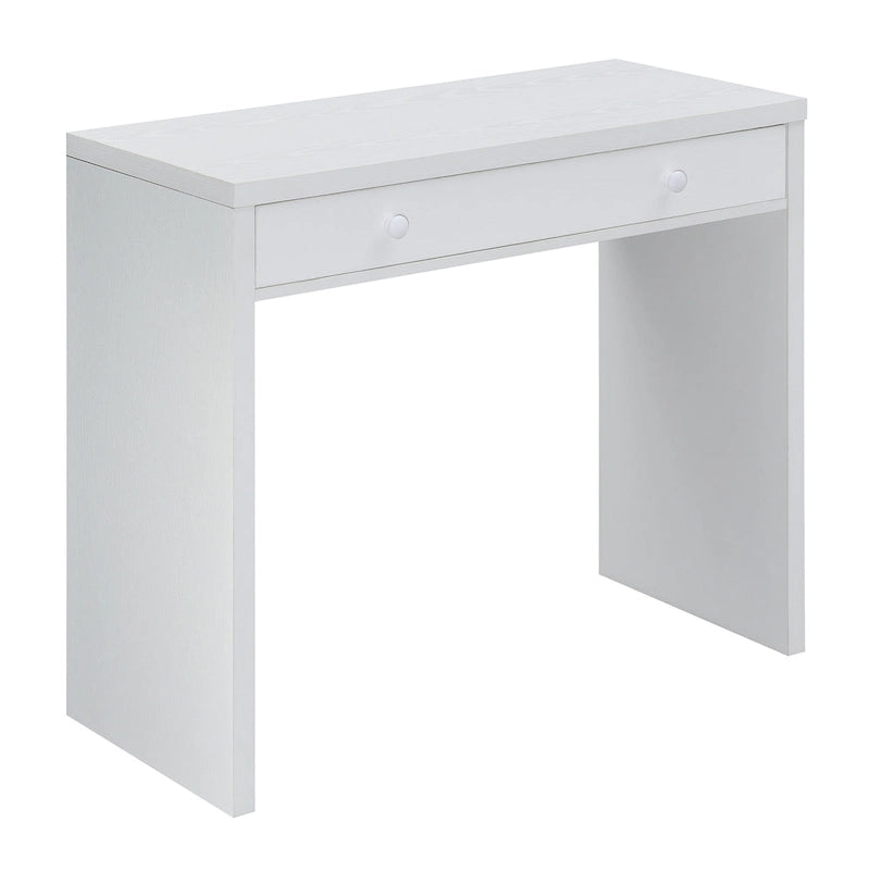Bureau d’écriture moderne et minimaliste à tiroir unique, blanc, expresso ou noir