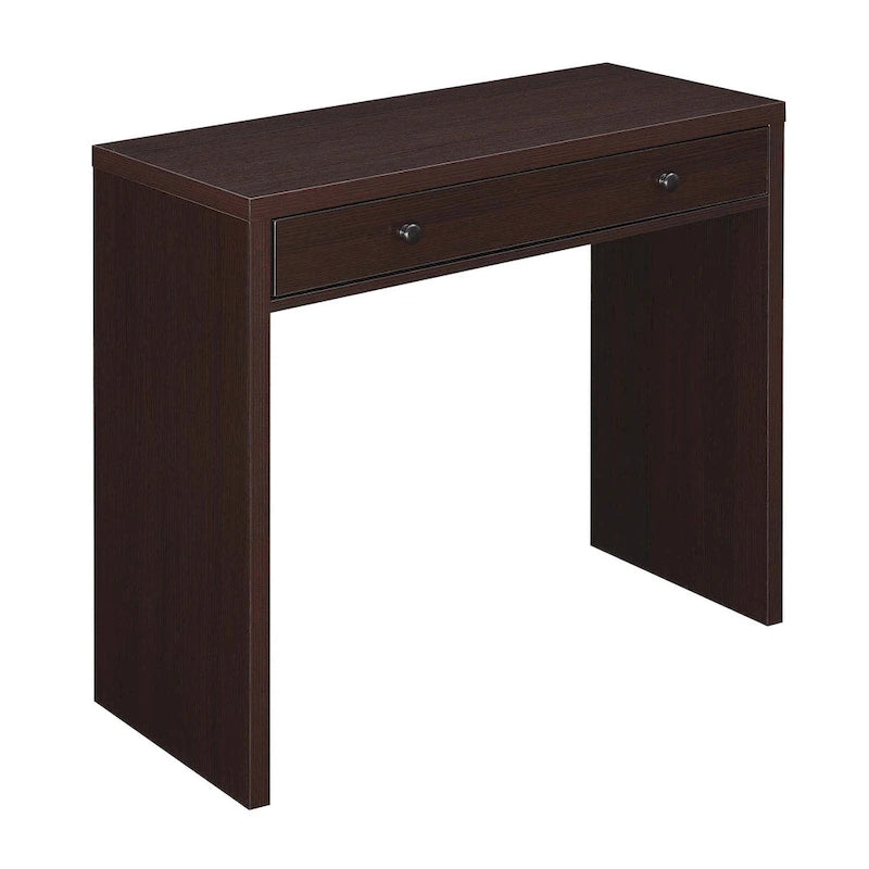 Bureau d’écriture moderne et minimaliste à tiroir unique, blanc, expresso ou noir