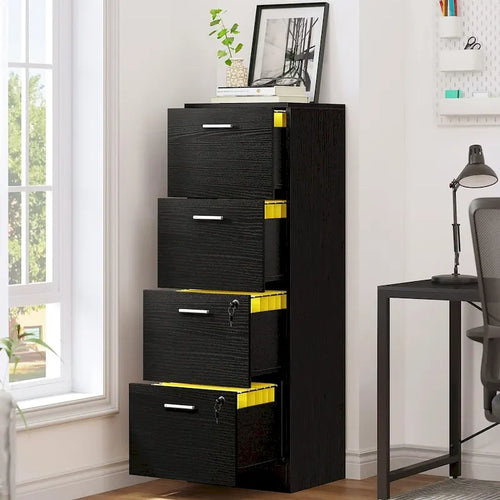 Moasis 4-Drawer Vertical File Cabinet with Locks for Letter A4-Sized Files