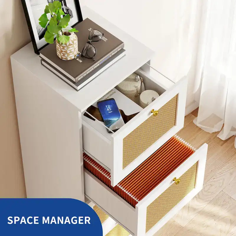 4-Drawer Vertical File Cabinet with Lock Ball-Bearing Slides Black