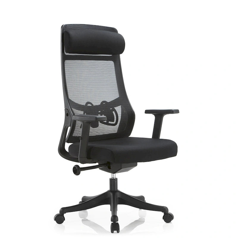 Ergonomischer Bürostuhl mit Netzrückenlehne, verstellbarer Kopfstütze und Armlehnen