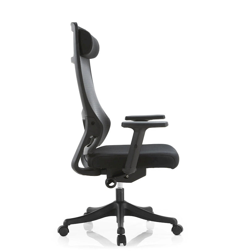 Ergonomischer Bürostuhl mit Netzrückenlehne, verstellbarer Kopfstütze und Armlehnen