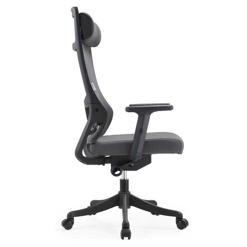Ergonomischer Bürostuhl mit Netzrückenlehne, verstellbarer Kopfstütze und Armlehnen